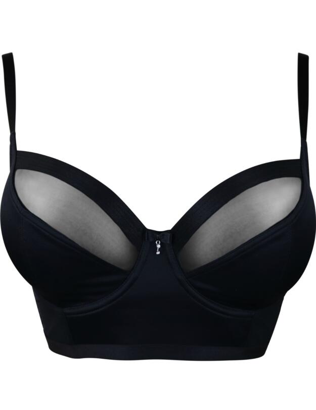 15001 Pour Moi Viva Luxe Longline Plunge Bra - 15001 Black
