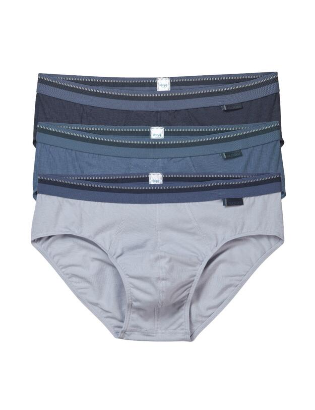 10147412 Sloggi Men Urban Midi Brief 3 Pack - 10147412 Grey Combination