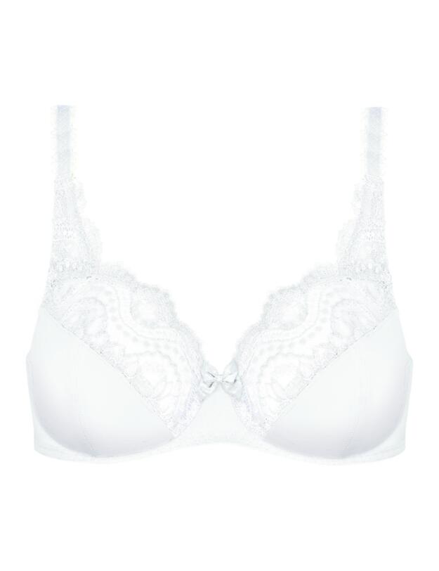 P07I7 Playtex Flower Elegance Micro Lace Underwired Bra - P07I7 White