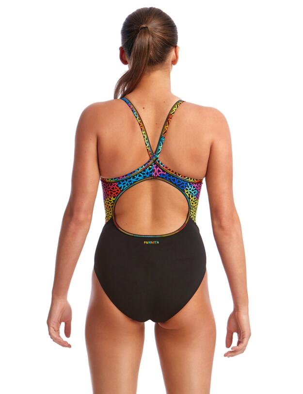 FS11L Funkita Ladies Diamond Back One Piece Swimsuit - FS11L02308 Celtic Pride