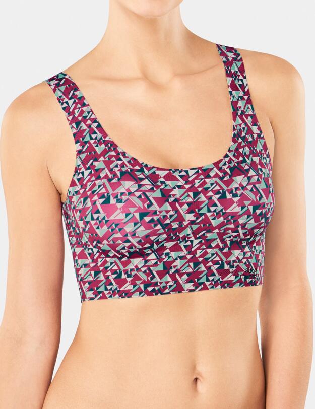 10190349 Sloggi Zero Feel Print Bralette Top - 10190349 Pink/Dark Combination