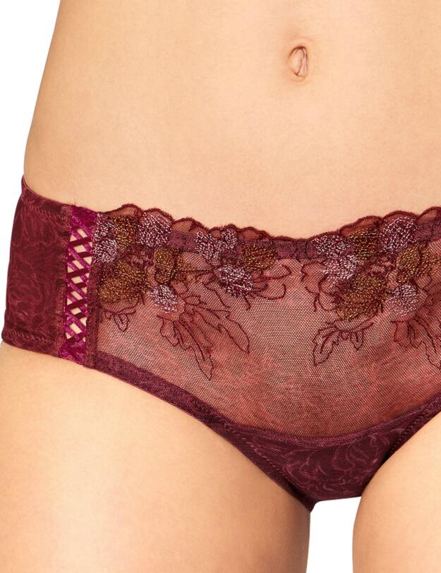 10191020 Triumph Sublime Florale Hipster Brief - 10191020 Bordeaux