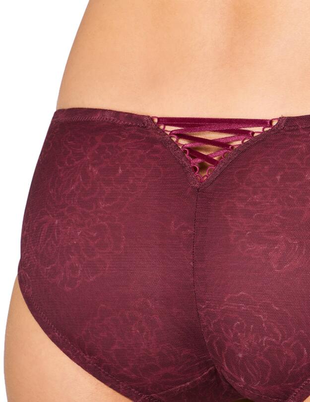 10191020 Triumph Sublime Florale Hipster Brief - 10191020 Bordeaux