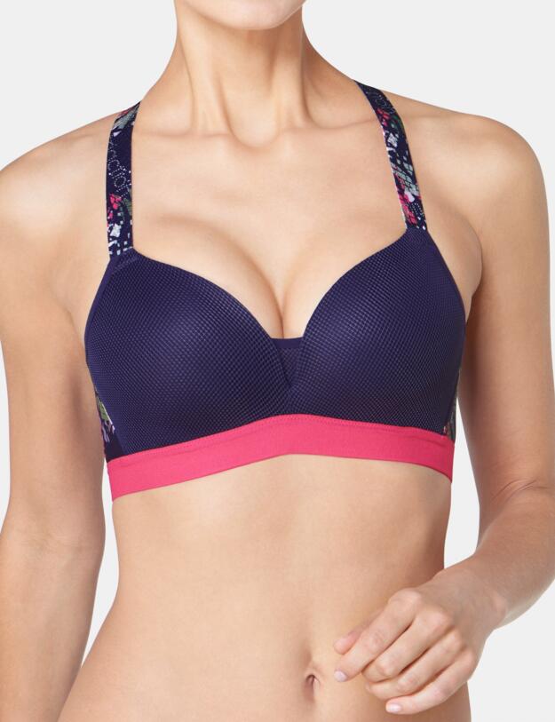 10165898 Triumph Triaction Magic Motion Push-Up Sports Bra - 10165898 Violet Dark/Combination