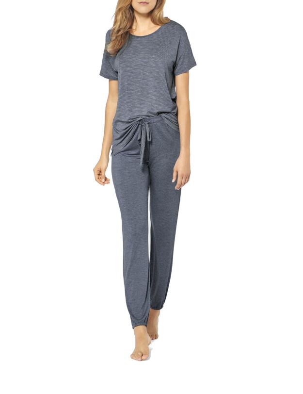 10195148 Triumph Lounge Me Stripes Pyjama Set - 10195148 Storm Grey