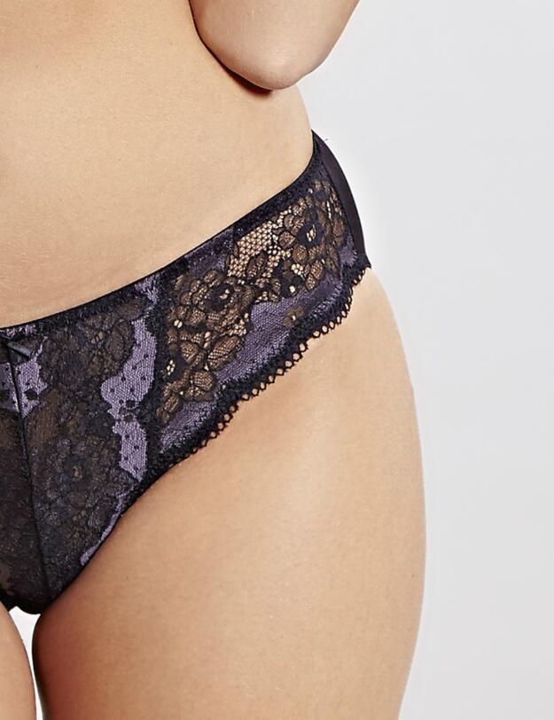7252 Panache Clara Brief - 7252 Charcoal/Black