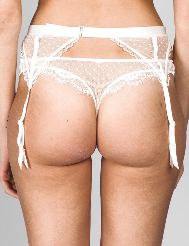17570 Maison Lejaby Oui Lejaby Suspender Belt - 17570 Ivory (Lys)