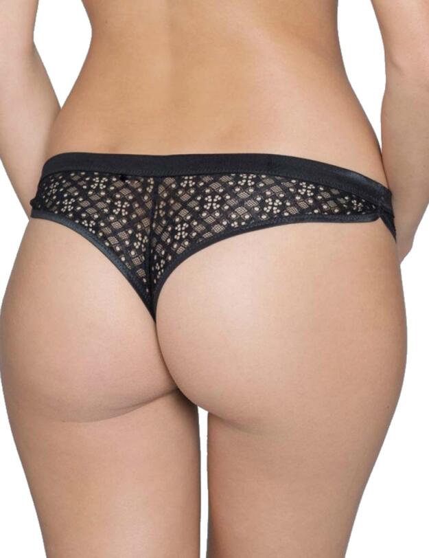 17862 Maison Lejaby Air Du Temps 1930 Tanga Brief - 17862 Noir (Black)