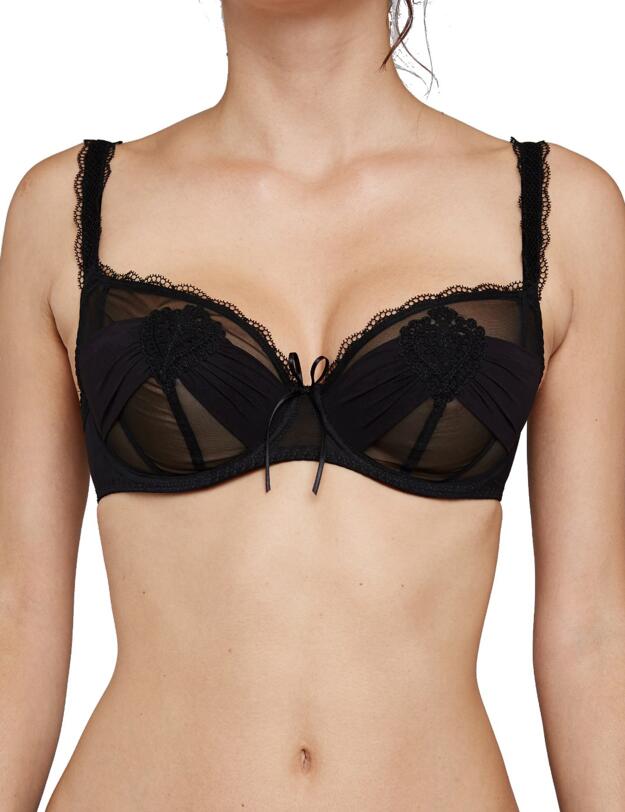 G61437 Maison Lejaby Elixir Attrape-Coeur 3 Part Bra - G61437 Noir