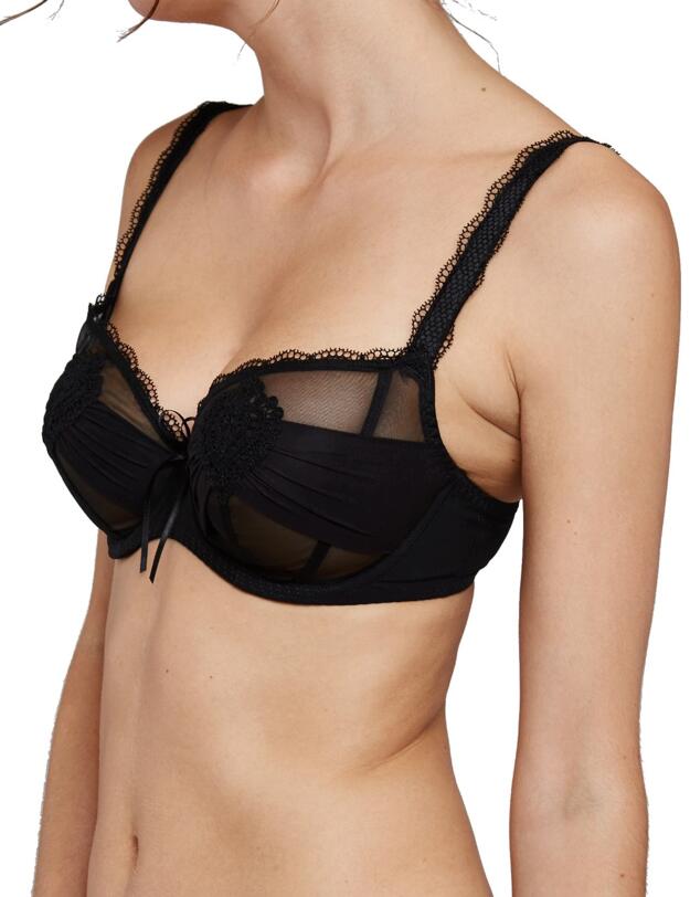 G61437 Maison Lejaby Elixir Attrape-Coeur 3 Part Bra - G61437 Noir