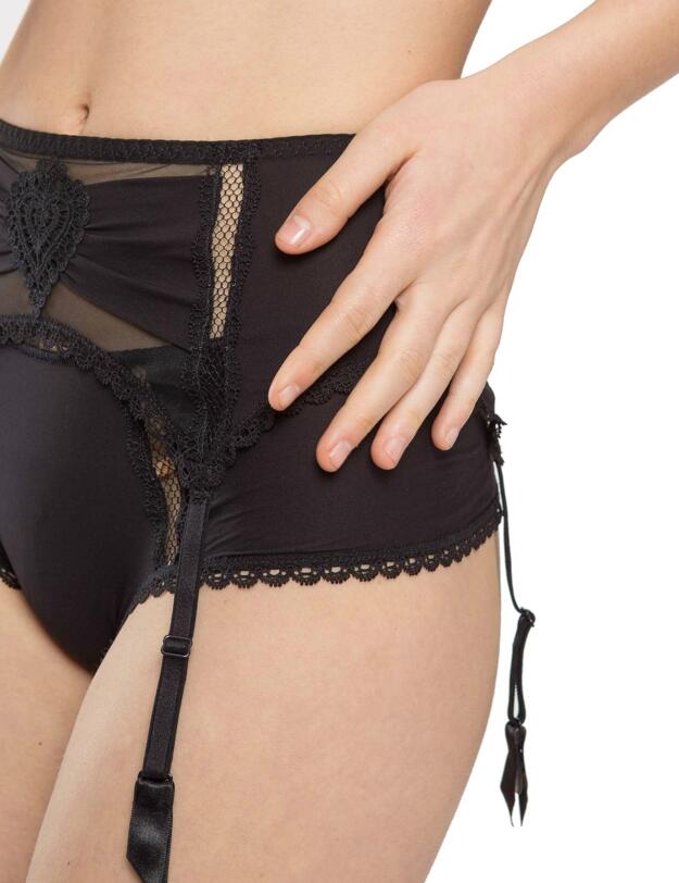 G61470 Maison Lejaby Attrape Coeur Garter Belt - G61470 Noir