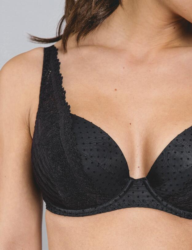 G61739 Maison Lejaby Velvet Balconette Bra - G61739 Noir