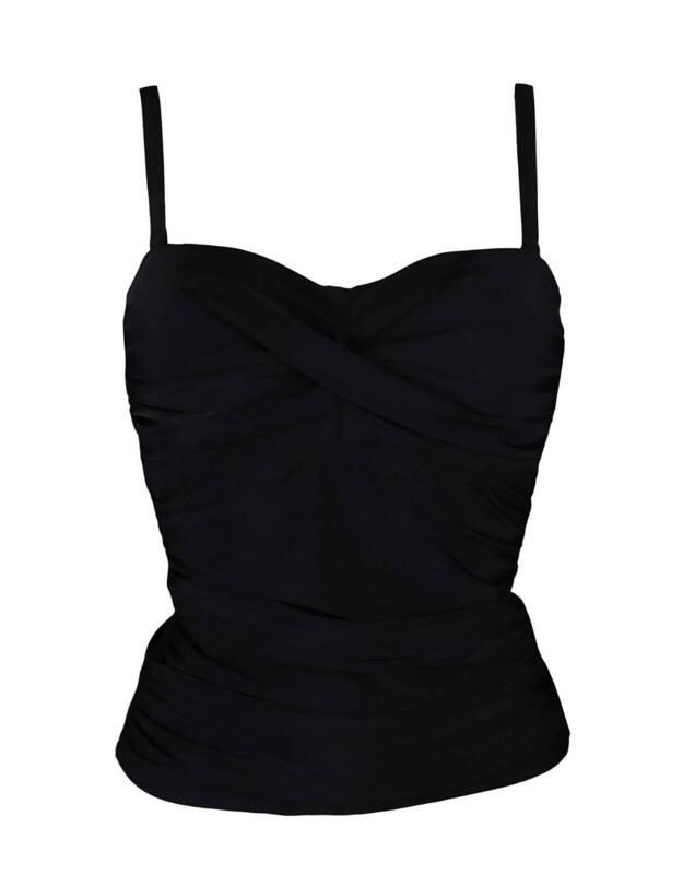15210 Pour Moi Santa Monica Removable Straps Tankini Top - 15210 Black