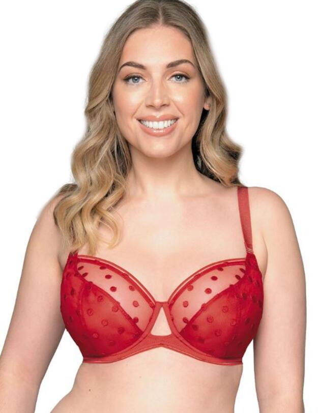 CK015100 Curvy Kate Top Spot Balcony Bra - CK015100 Red