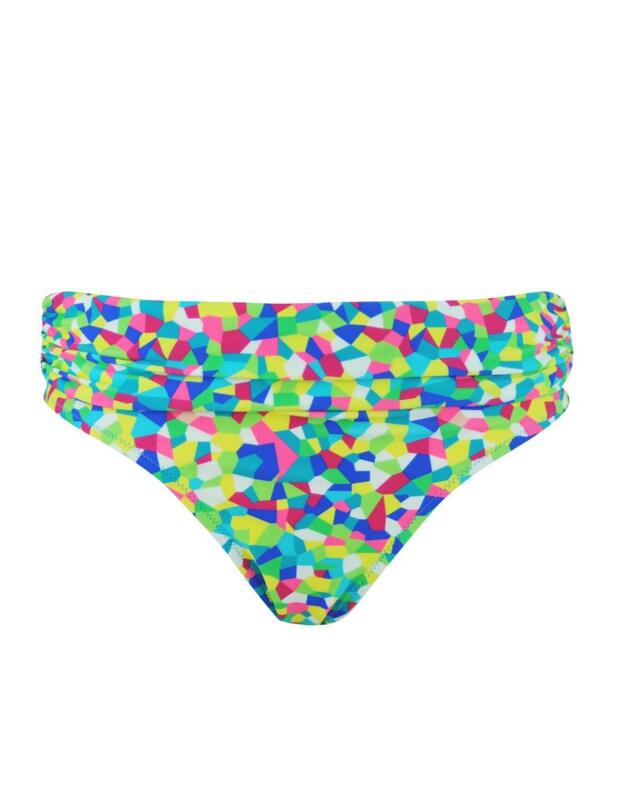 73003 Pour Moi High Dive Fold Over Brief - 73003 Bright/Multi