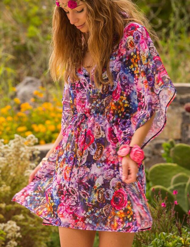 20006 Pour Moi Sicily Kaftan - 20006 Multi