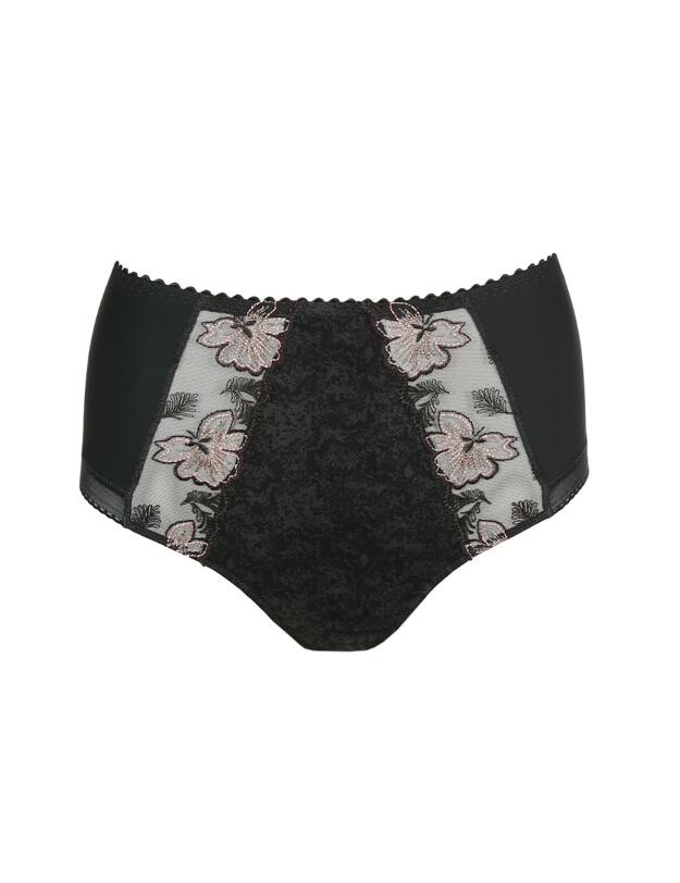 0563131 Prima Donna Wild Flower High Waist Brief - 0563131 Night Grey