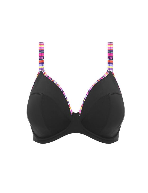 7183 Elomi Nomad Underwired Plunge Bikini Top - 7183 Black