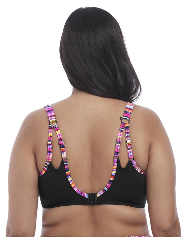 7183 Elomi Nomad Underwired Plunge Bikini Top - 7183 Black