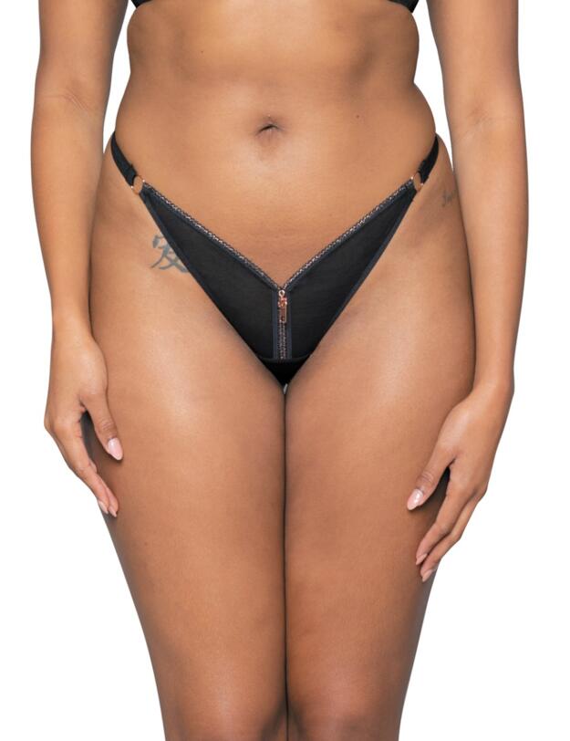 ST005200 Scantilly Unzipped Thong - ST005200 Black