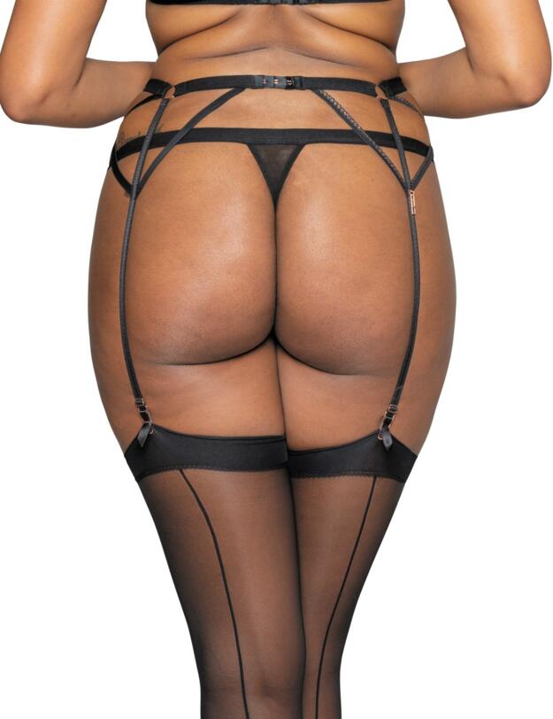ST005800 Scantilly Unzipped Suspender Belt - ST005800 Black