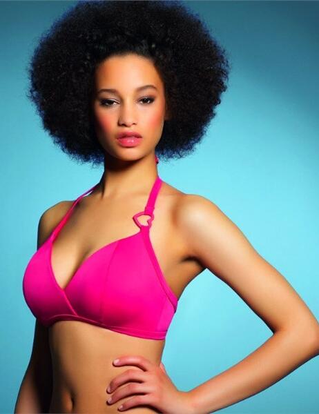 9566 Freya Eclipse Triangle Bikini Top Red Star - 9566 Red