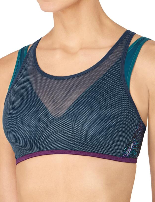 10180780 Triumph Triaction Magic Motion Sports Bra - 10180780 Green/Dark Combination