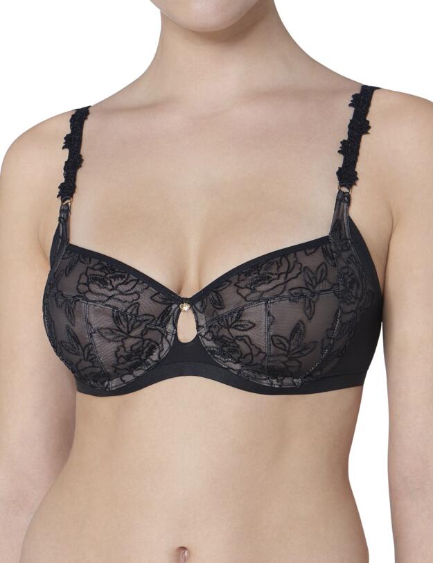 10180779 Triumph Wild Rose Florale Underwired Bra - 10180779 Black