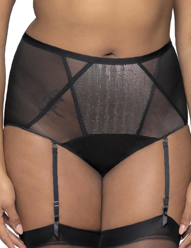 CK013214 Curvy Kate Sparks Fly Suspender Brief - CK013214 Black/Silver