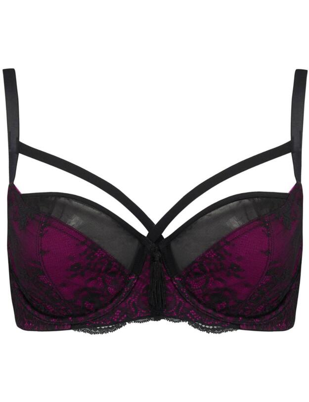 16102 Pour Moi Sensation Underwired Bra - 16102 Black/Fuchsia