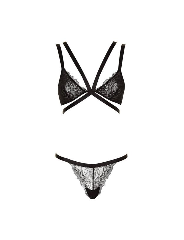 40123 Bluebella Alexa Bra and Thong Set - 40123 Black