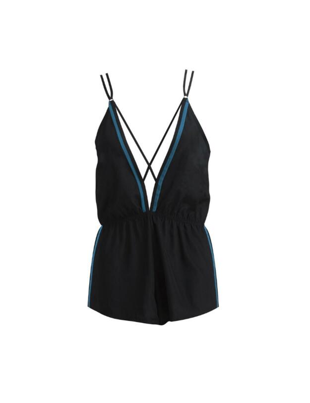 40638 Bluebella Tigerlily Strappy Playsuit - 40638 Black/Teal