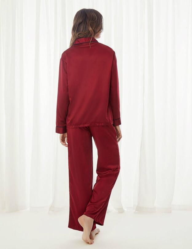40578 Bluebella Claudia Pyjama Set - 40578 Cordovan/Black