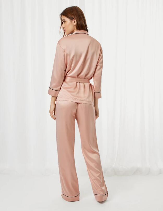 40210 Bluebella Wren Kimono And Trouser Set - 40210 Rose Dust