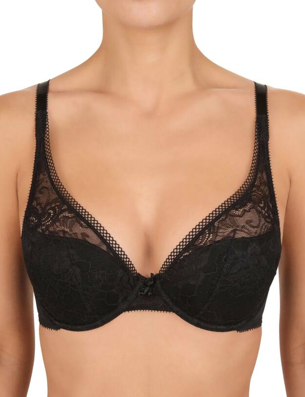Conturelle By Felina Secret Garden Plunge Bra Black