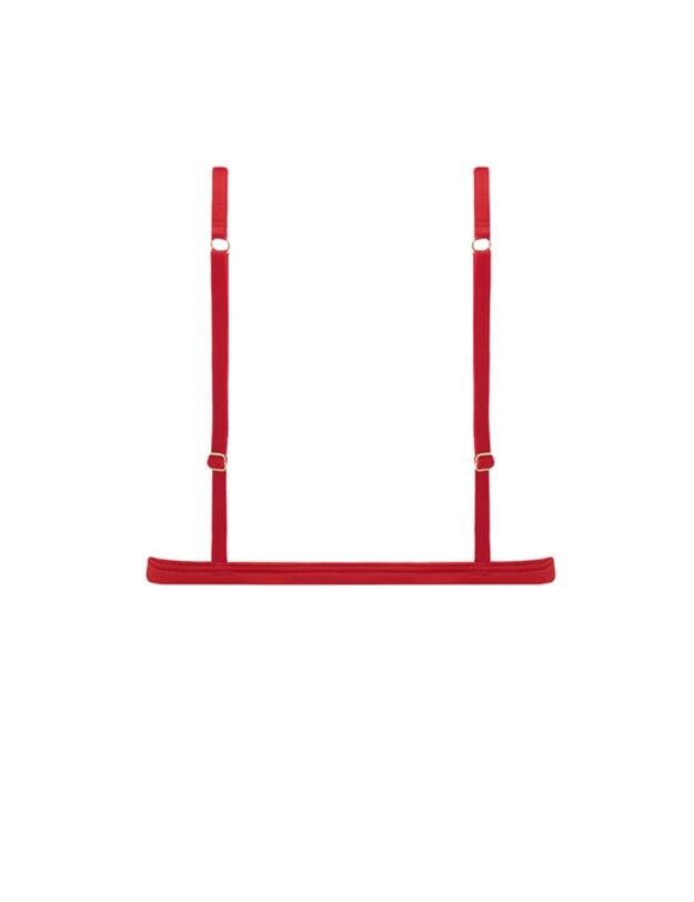 AUB-004-06 Reign By Coco De Mer Aubrey Triangle Bra - AUB-004-06 Red