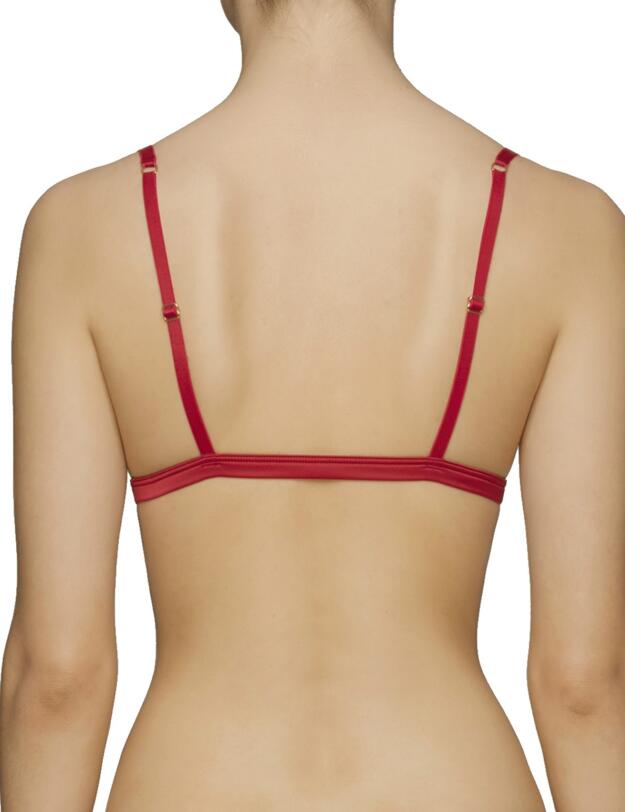 AUB-004-06 Reign By Coco De Mer Aubrey Triangle Bra - AUB-004-06 Red
