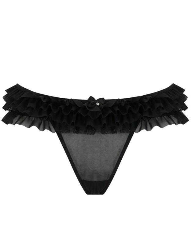 16303 Pour Moi Shimmy Frill Brief - 16303 Black