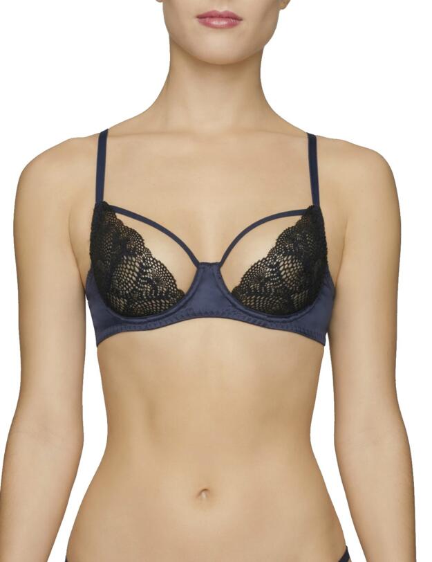 Reign By Coco De Mer Rene Plunge Bra Navy
