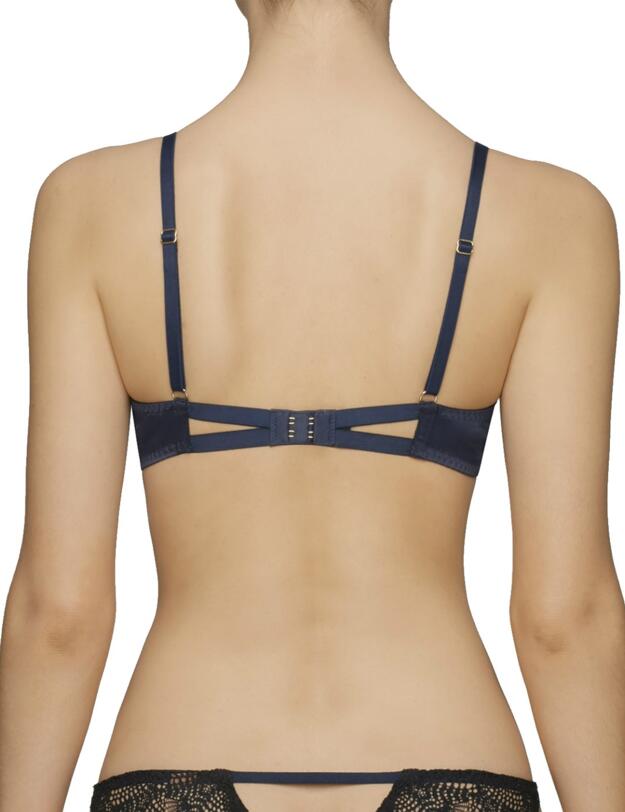 Reign By Coco De Mer Rene Plunge Bra Navy