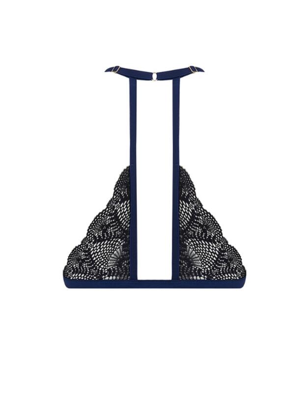 REN-004-11 Reign By Coco De Mer Rene Triangle Bra - REN-004-11 Navy