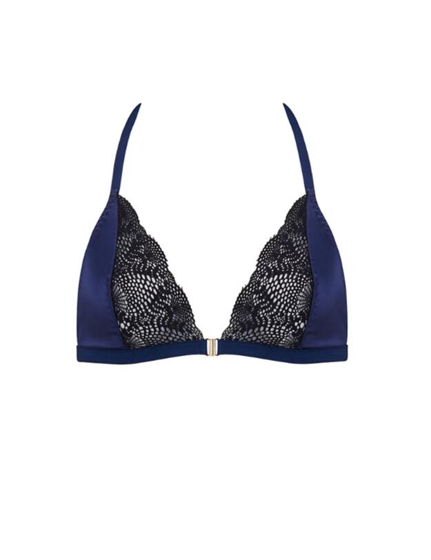 REN-004-11 Reign By Coco De Mer Rene Triangle Bra - REN-004-11 Navy