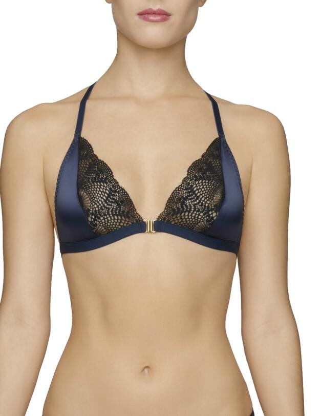 REN-004-11 Reign By Coco De Mer Rene Triangle Bra - REN-004-11 Navy
