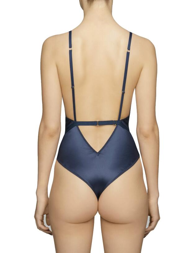 REN-022-11 Reign By Coco De Mer Rene Bodysuit - REN-022-11 Navy