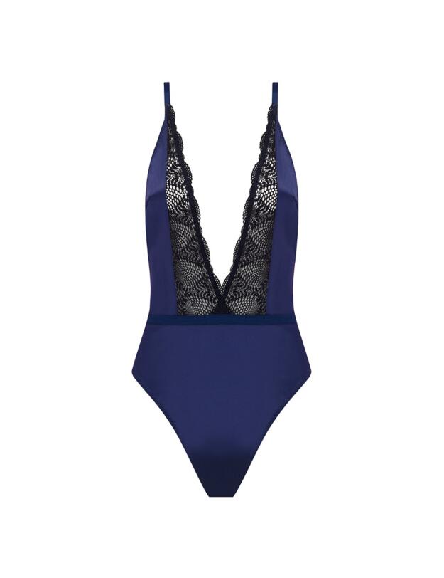 REN-022-11 Reign By Coco De Mer Rene Bodysuit - REN-022-11 Navy
