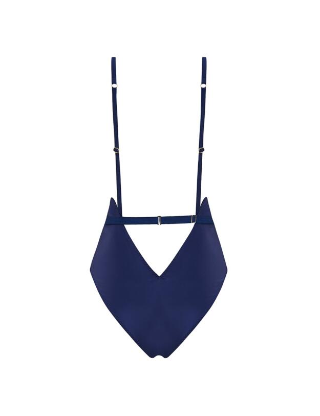 REN-022-11 Reign By Coco De Mer Rene Bodysuit - REN-022-11 Navy