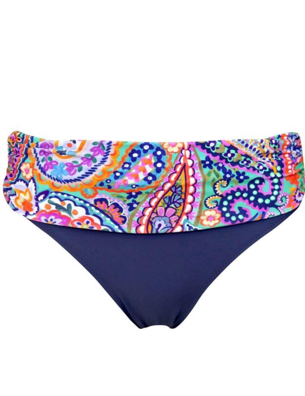 12703 Pour Moi Bohemia Fold Over Bikini Brief - 12703 Multi