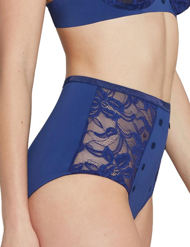 03276 LOU Epopee Bucolique High Waist Brief - 03276 Cobalt