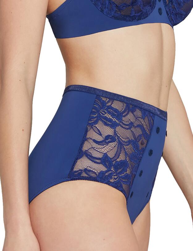 03276 LOU Epopee Bucolique High Waist Brief - 03276 Cobalt