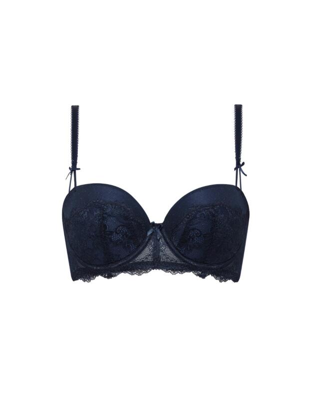 173520 Figleaves Juliette Lace Balcony Bra - 173520 Navy